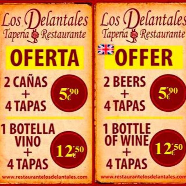 Restaurante Los Delantales Oferta aniversario