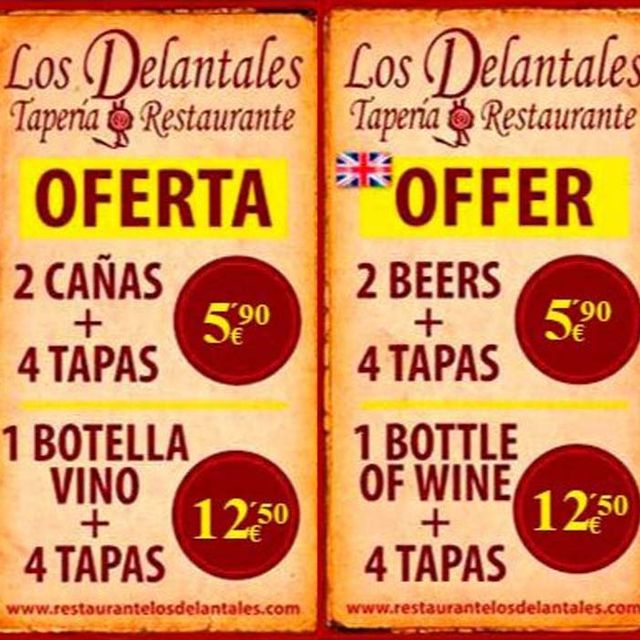 Restaurante Los Delantales Oferta aniversario